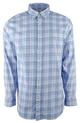 Men's Classic Fit Plaid Button Down Shirt-CB-B